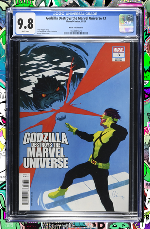 Godzilla Destroys The Marvel Universe #3 1:25 Ratio Variant | CGC 9.8