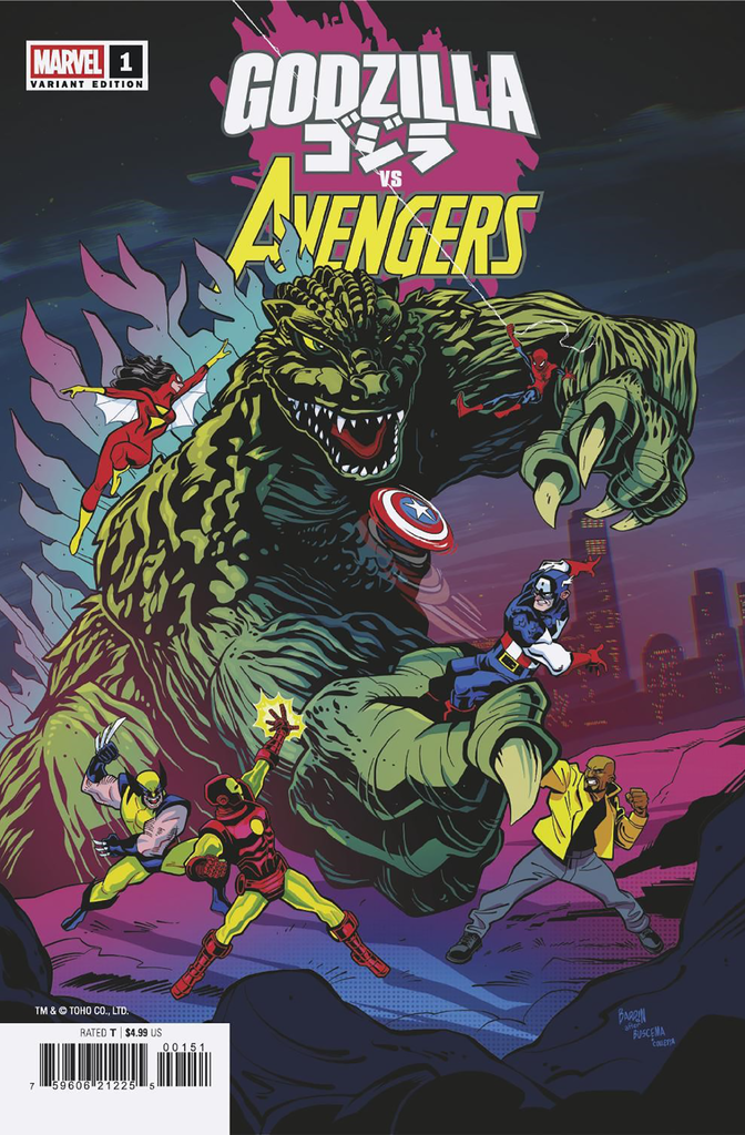 Godzilla vs Avengers #1 | Dave Bardin Variant