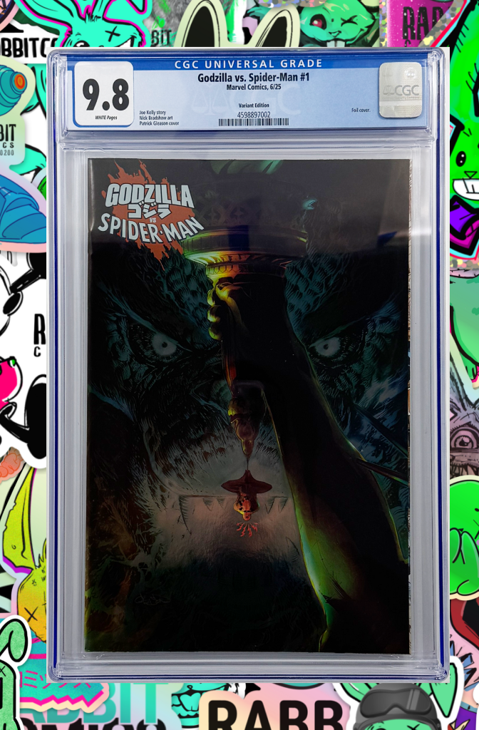 Godzilla vs. Spider-Man #1 | Patrick Gleason Foil Variant | CGC 9.8