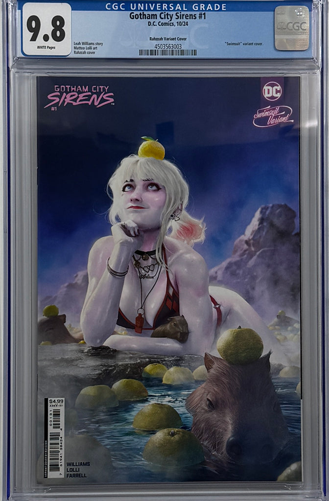 GOTHAM CITY SIRENS #1 (OF 4) | CVR F RAHZZAH SWIMSUIT VARIANT | CGC 9.8