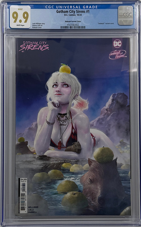 GOTHAM CITY SIRENS #1 (OF 4) | CVR F RAHZZAH SWIMSUIT VARIANT | CGC 9.9