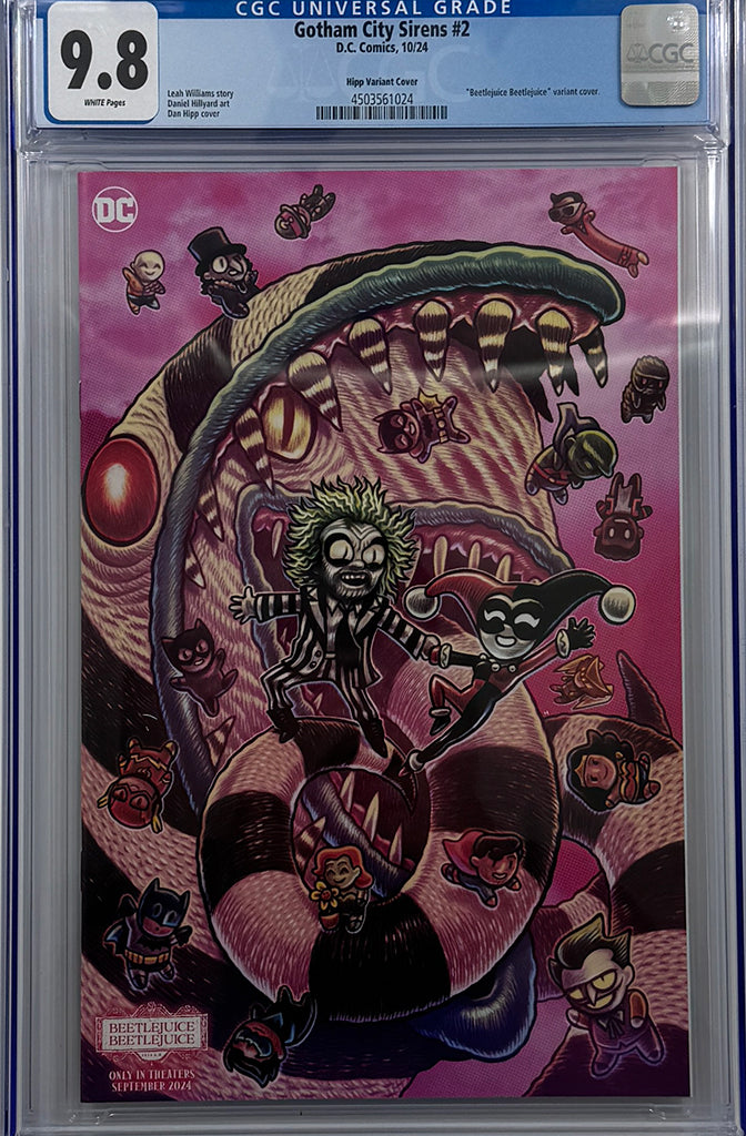 GOTHAM CITY SIRENS #2 (OF 4) | CVR G DAN HIPP BEETLEJUICE CARD STOCK | CGC 9.8