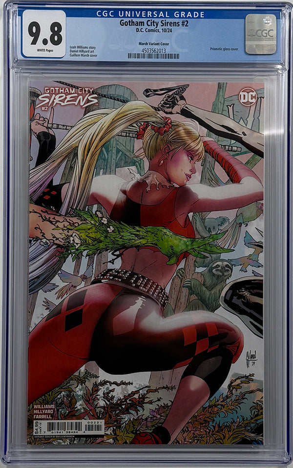 GOTHAM CITY SIRENS #2 (OF 4) | CVR D GUILLEM MARCH CONNECTING CARD STOCK | CGC 9.8