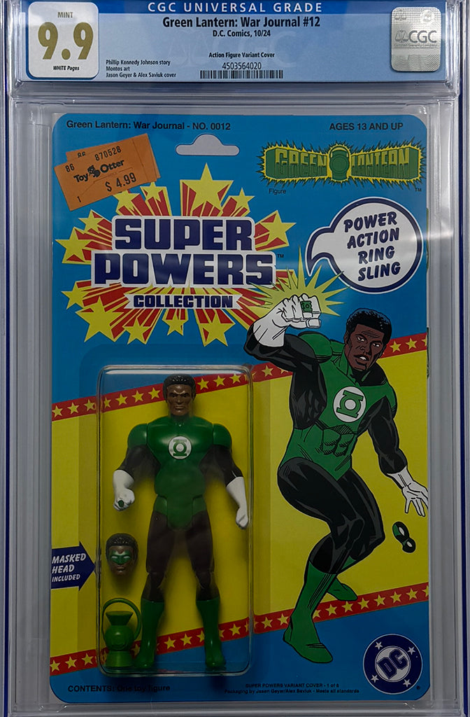 GREEN LANTERN WAR JOURNAL #12 | CVR C DC SUPER POWERS ACTION FIGURE VARIANT | CGC 9.9