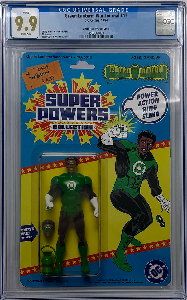 GREEN LANTERN WAR JOURNAL #12 | CVR C DC SUPER POWERS ACTION FIGURE VARIANT | CGC 9.9