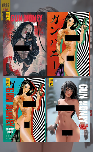 GUN HONEY DOUBLES DOWN #3  | CVR E, G, H & J | 4 Book NSFW Bundle