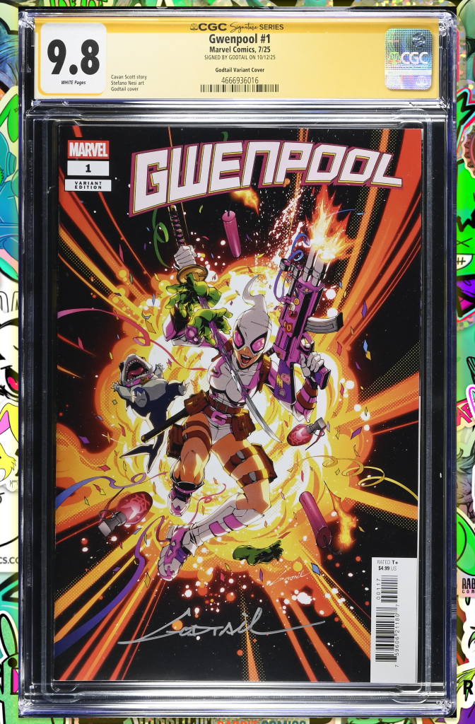 Gwenpool #1 | Godtail 1:25 Ratio Variant | Signed by Godtail | CGC SS 9.8