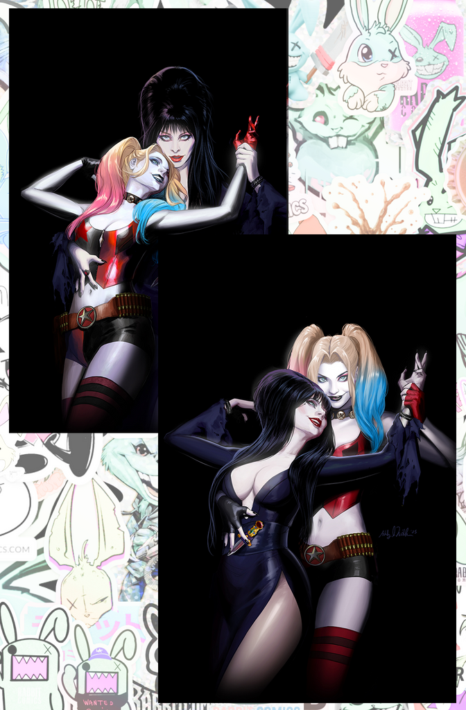 HARLEY QUINN X ELVIRA #1 | (CA) ASHLEY WITTER | 2 Book Set