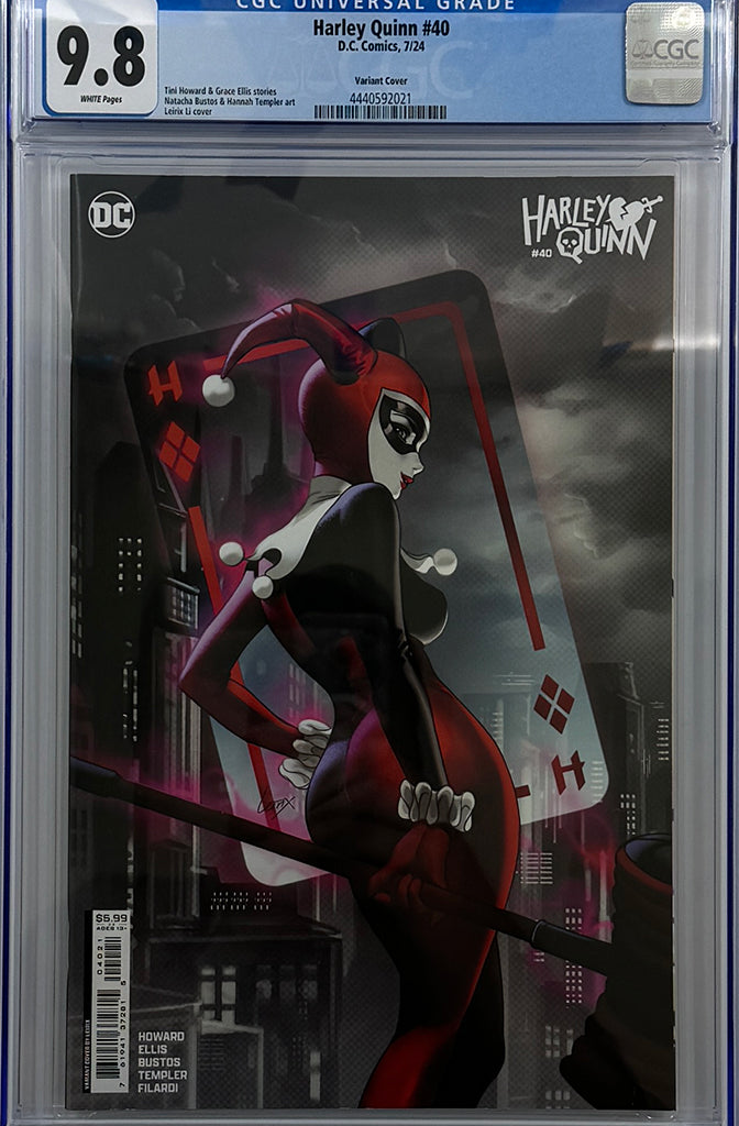 HARLEY QUINN #40 | CVR B LESLEY LEIRIX LI CARD STOCK VARIANT | CGC 9.8