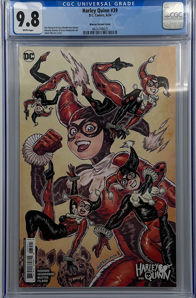 HARLEY QUINN #39 | CVR E INC 1:25 ADAM WARREN CARD STOCK VARIANT | CGC 9.8