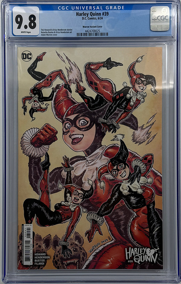 HARLEY QUINN #39 | CVR E INC 1:25 ADAM WARREN CARD STOCK VARIANT | CGC 9.8