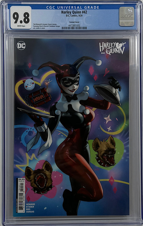 HARLEY QUINN #42 | CVR B LESLEY LEIRIX LI CARD STOCK VAR | CGC 9.8