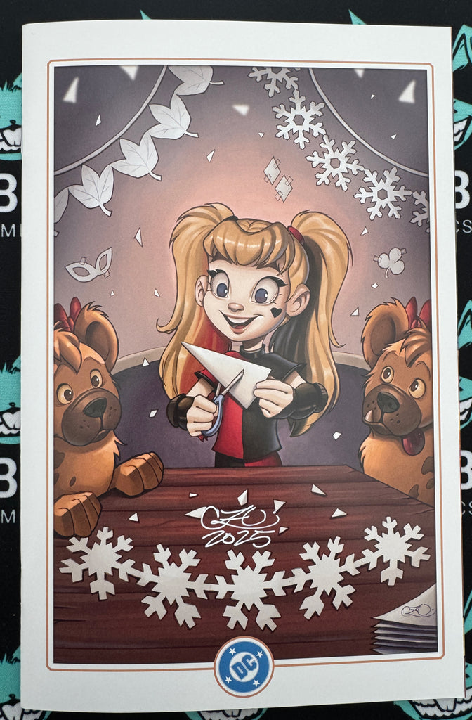 HARLEY QUINN #46 | CVR D CHRISSIE ZULLO DC WINTER WONDERLAND CARD STOCK VAR | SIGNED BY CHRISSIE ZULLO