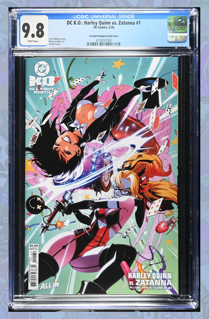 DC K.O. Harley Quinn vs Zatanna #1 (One Shot) 2nd Print Cover B Godtail | CGC 9.8