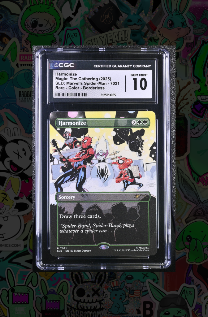 Harmonize | MTG | Spider-Man Secret Lair 7021 | Rare Color Borderless | CGC 10