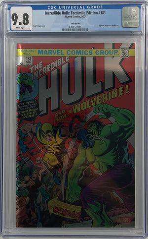 INCREDIBLE HULK #181 | FACSIMILE EDITION FOIL VARIANT [NEW PRINTING] | CGC 9.8