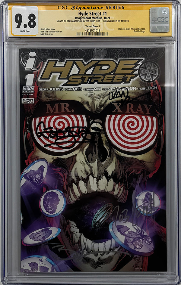 HYDE STREET #1 | ONE PER STORE | GOLD FOIL BLACKEST NIGHT HOMAGE | 4X SIGNED | CGC SS 9.8