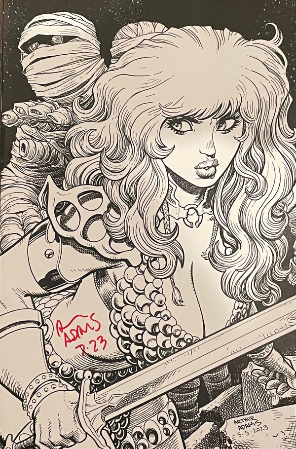 Red Sonja #1 | Art Adams Black & White Variant Signed SDCC Exclusive