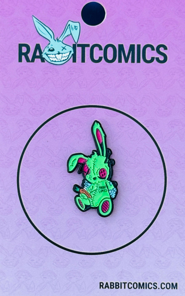 Voodoo Doll Glow in the Dark Rabbit Comics Enamel Pin