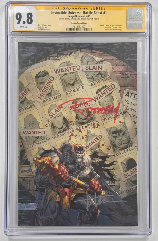 BATTLE BEAST #1 | TYLER KIRKHAM VIRGIN VARIANT | DOUBLE SIGNED | CGC SS 9.8