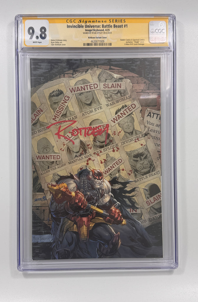 BATTLE BEAST #1 | TYLER KIRKHAM VIRGIN VARIANT | SIGNED BY OTTLEY | CGC SS 9.8