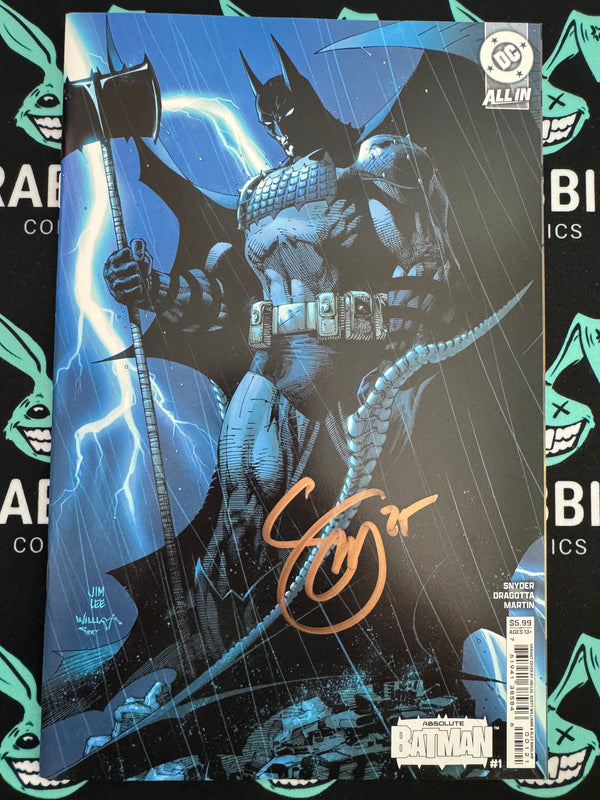 ABSOLUTE BATMAN #1  | CVR C JIM LEE CARD STOCK VARIANT | SIGNED BY SCOTT SNYDER