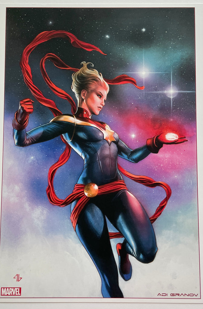 Adi Granov Marvel Art Print | 11.75 x 16.5 | Captain Marvel Infinity Countdown