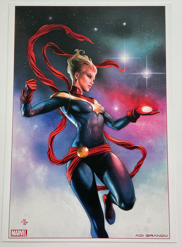 Adi Granov Marvel Art Print | 11.75 x 16.5 | Captain Marvel Infinity Countdown