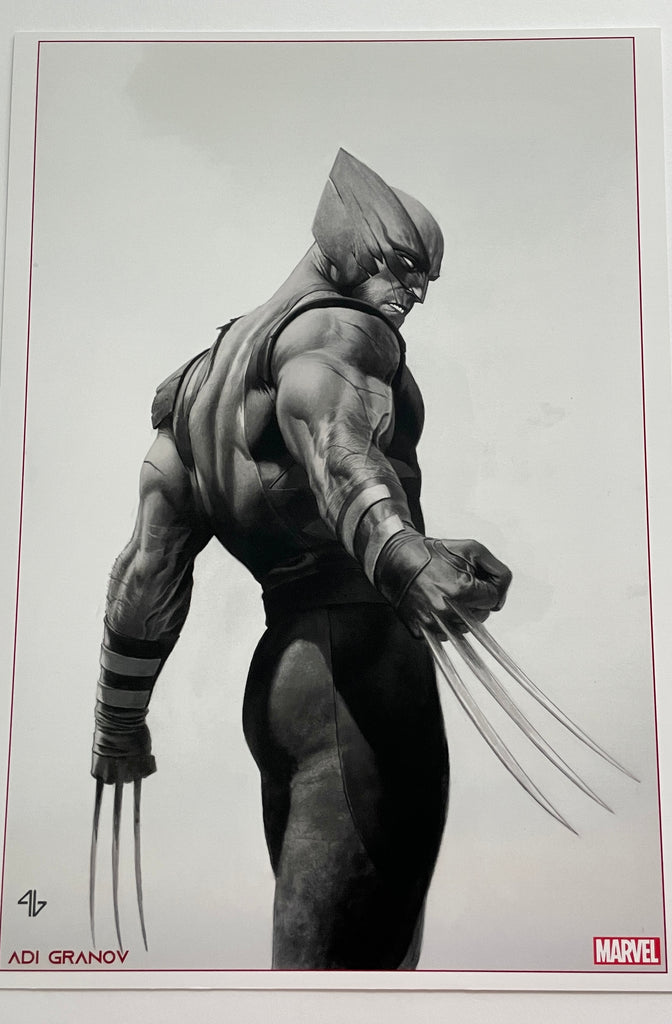 Adi Granov Marvel Art Print | 11.75 x 16.5 | Wolverine Black and White