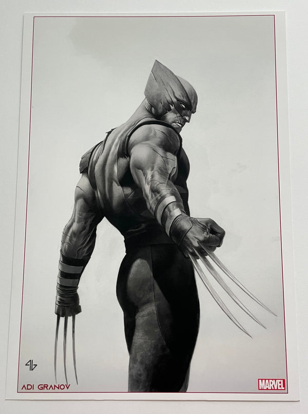 Adi Granov Marvel Art Print | 11.75 x 16.5 | Wolverine Black and White