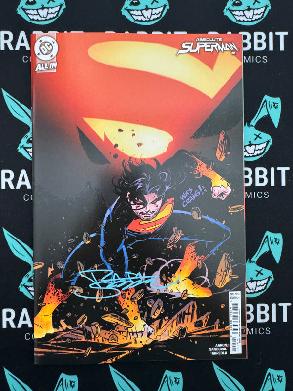 ABSOLUTE SUPERMAN #1  | CVR B WES CRAIG CARD STOCK VARIANT | SIGNED BY RAFA SANDOVAL