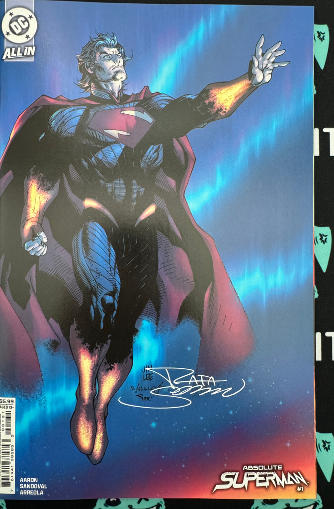 ABSOLUTE SUPERMAN #1  | CVR C JIM LEE CARD STOCK VARIANT | SIGNED BY RAFA SANDOVAL