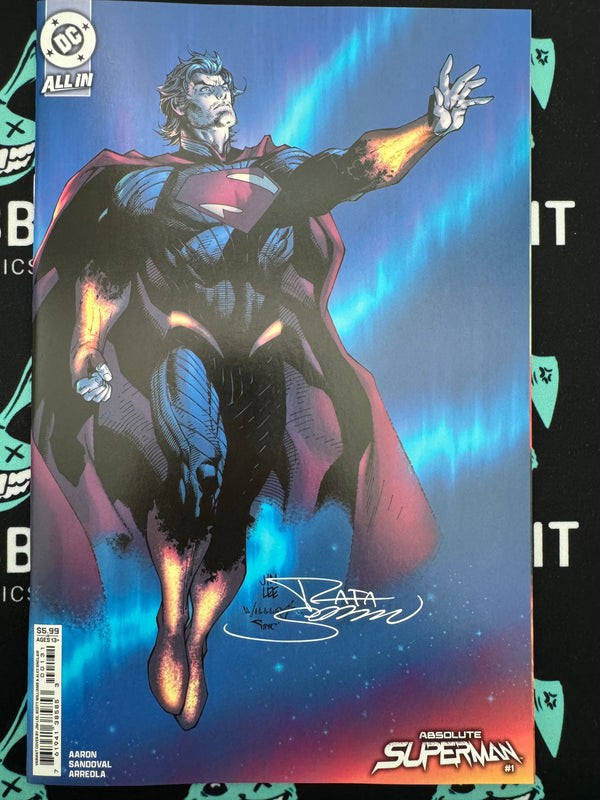 ABSOLUTE SUPERMAN #1  | CVR C JIM LEE CARD STOCK VARIANT | SIGNED BY RAFA SANDOVAL