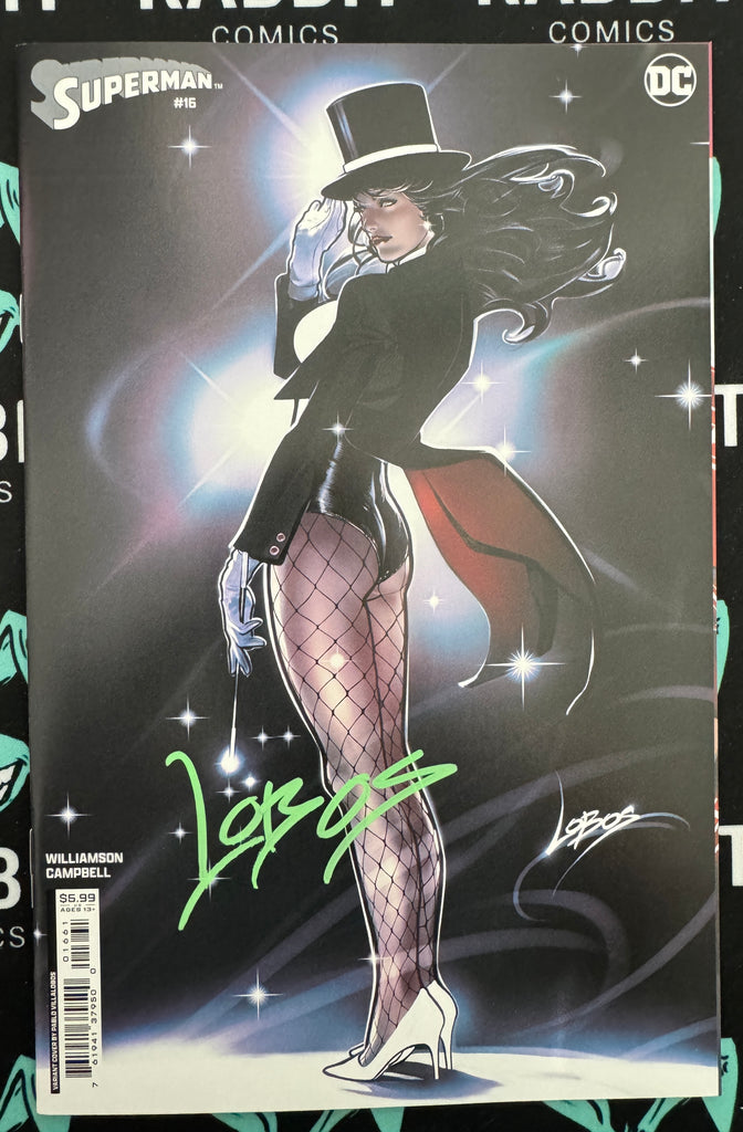 SUPERMAN #16 | CVR D PABLO VILLALOBOS CARD STOCK VAR (ABSOLUTE POWER) | SIGNED BY LOBOS
