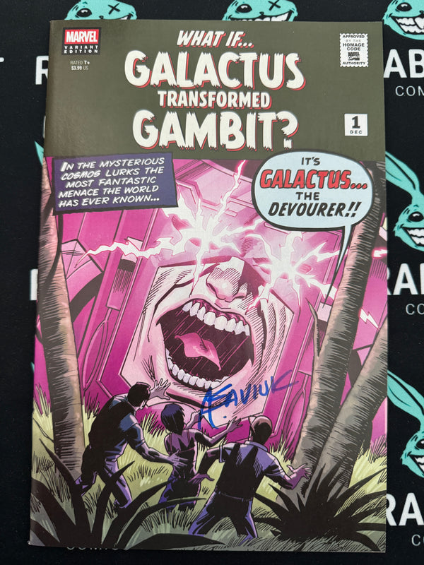 WHAT IF...? GALACTUS: GALACTUS TRANSFORMED GAMBIT? #1 | ALEX SAVIUK SCI-FI HOMAGE VARIANT | SIGNED BY ALEX SAVIUK