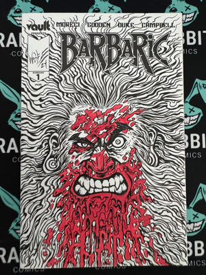 BARBARIC #1 | BLANK SKETCH COVER | SIGNED & SKETCHED BY MARIA WOLF