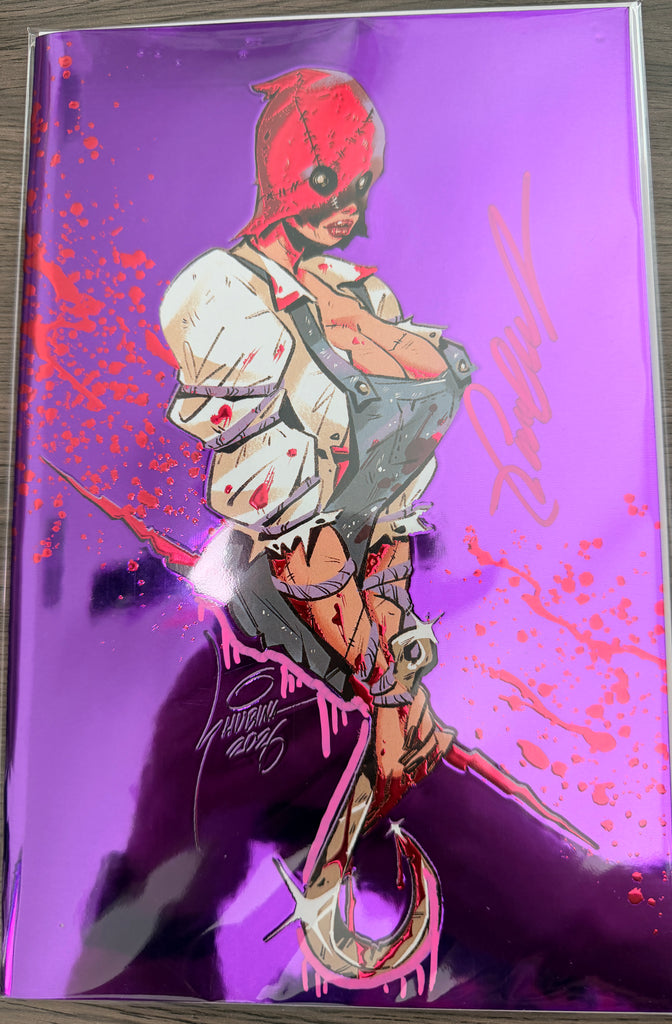 The Curse of Cleaver County #1 | MegaCon Sveta Shubina PURPLE EMBOSSED LTD 25 | Signed by Garrett Gunn