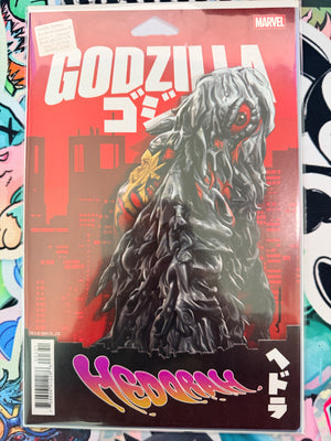 Godzilla Destroys The Marvel Universe #3 John Tyler Christopher Action Figure Variant | Signed by JTC