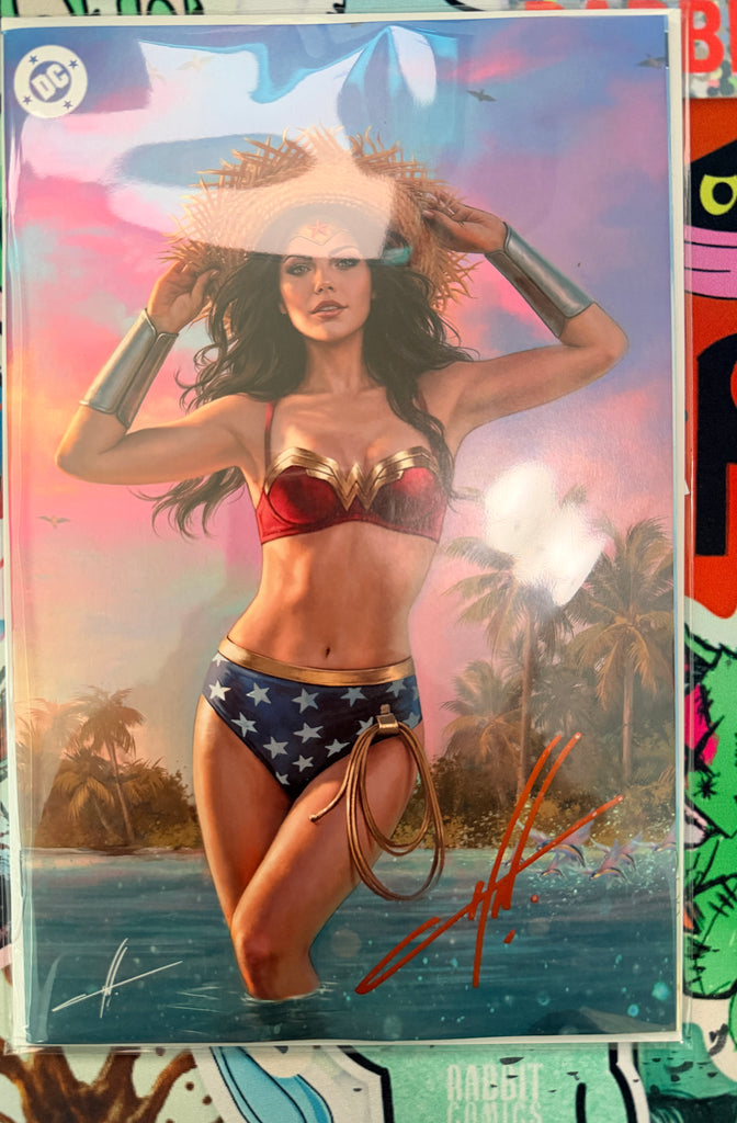 GNORTS SWIMSUIT #1 | CARLA COHEN MEGACON WONDER WOMAN VARIANT | SIGNED BY CARLA COHEN