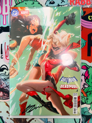 DC Marvel Batman Deadpool #1  Cover L Alexander Lozano Variant | Signed by Lozano