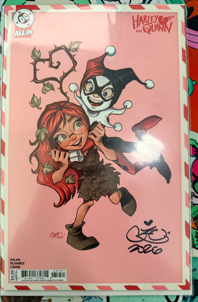 Harley Quinn #59 Cover E Chrissie Zullo Valentines Day Variant | Signed by Chrissie Zullo