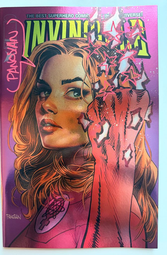 INVINCIBLE #1 | DAN PANOSIAN MEGACON ATOM EVE FOIL VARIANT | SINGED + REMARKED BY PANOSIAN