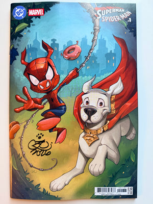 DC Marvel Superman Spider-Man #1 Cover W Chrissie Zullo Variant | Signed by Chrissie Zullo