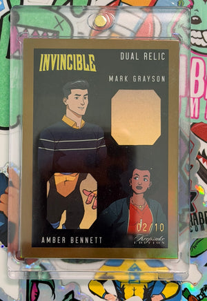 Invincible Keepsake Gold Foil Dual Relic Mark Grayson + Amber #506 - Numbered 02/10