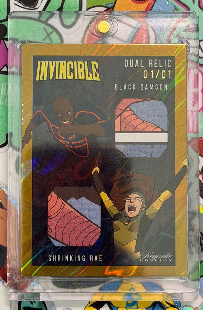 Invincible Keepsake Gold Foil Dual-Relic Black Samson Shrinking Rae #521 - 1 of 1