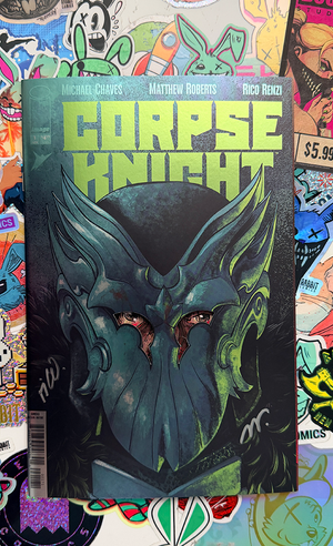 Corpse Knight #1 (Of 6) Cover G Roberts Die Cut Helmet Variant | Signed by Roberts & Renzi