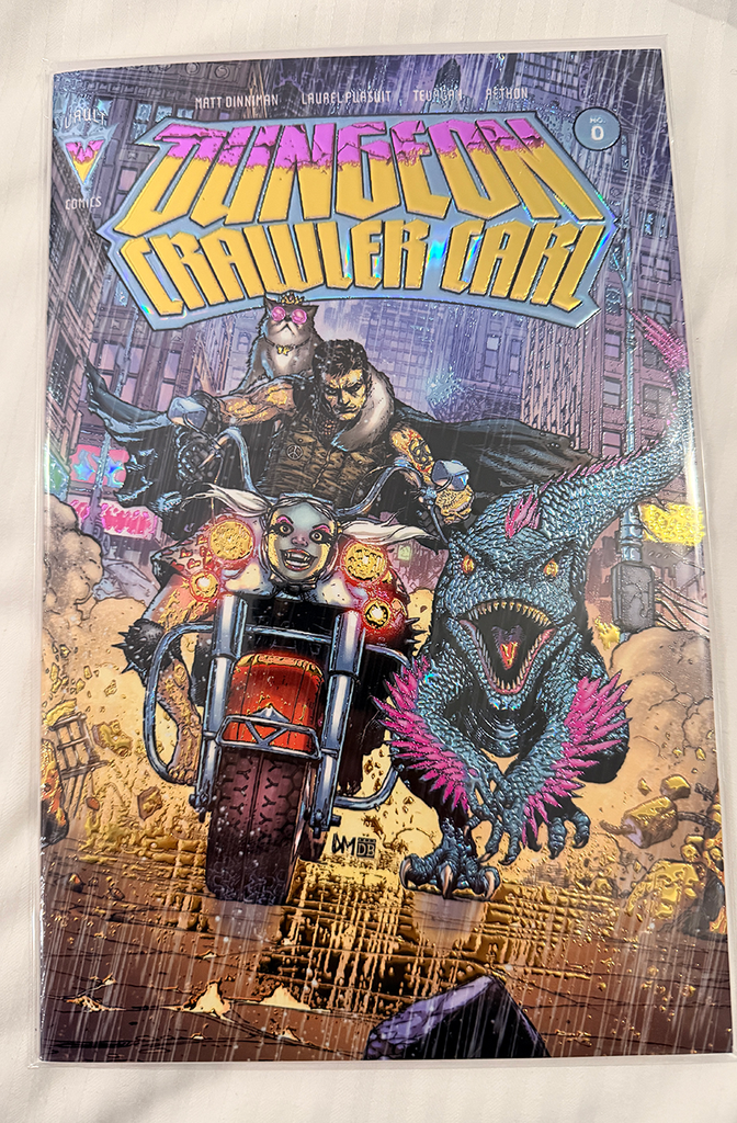 DUNGEON CRAWLER CARL #0 • NYCC EMBOSSED FOIL MAHNKE NIGHT RAIN VARIANT