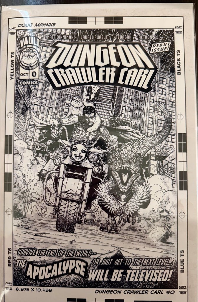 DUNGEON CRAWLER CARL #0 • NYCC B&W MAHNKE NIGHT RAIN TRADE VARIANT
