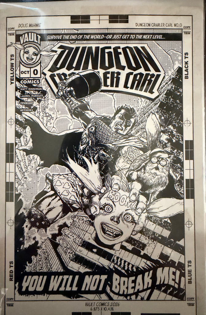 DUNGEON CRAWLER CARL #0 • NYCC B&W MAHNKE AB HOMAGE TRADE VARIANT