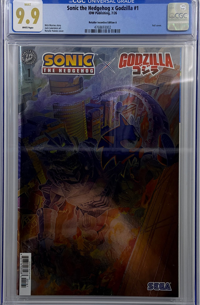 Sonic the Hedgehog x Godzilla #1 1:25 RATIO VARIANT | CGC 9.9